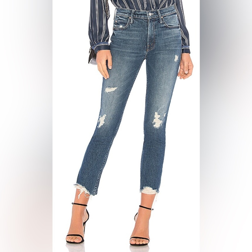 MOTHER Superior THE FLIRT ANKLE Fray High-Rise Jeans*Testing The Waters  size 27